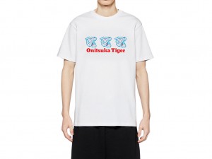 Onitsuka Tiger Graphic Tee Kleidung Herren Weiß | RS4086315