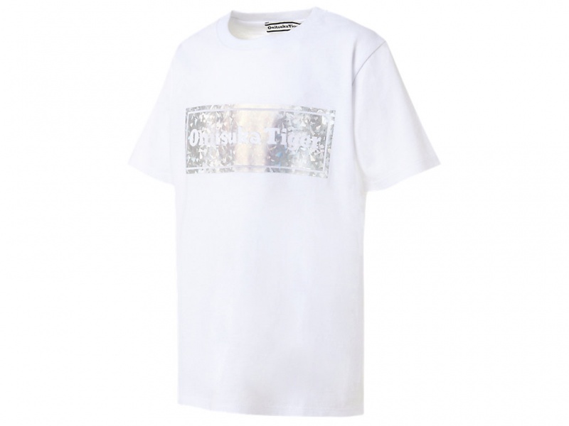 Onitsuka Tiger Graphic Tee Oberteile Kinder Weiß | QV1093762