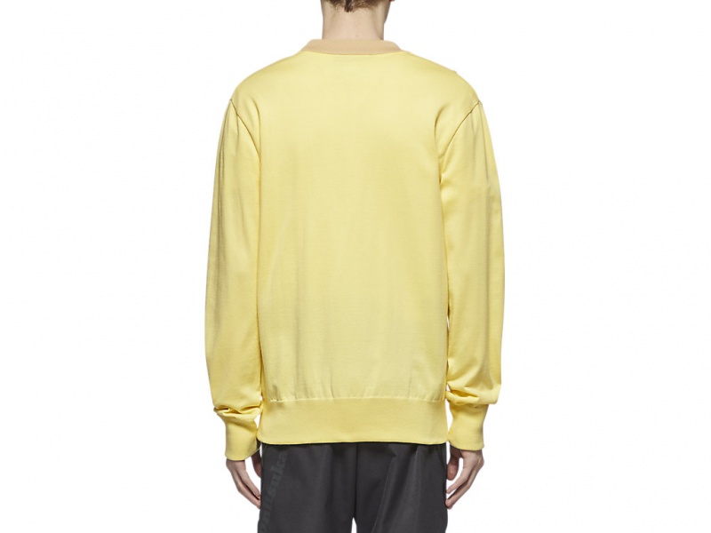 Onitsuka Tiger Knit Cardigan Kleidung Herren Hellgelb | LV0875693