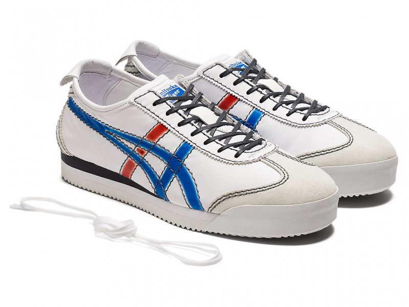 Onitsuka Tiger Mexico 66 SD PF Schuhe Damen Weiß Blau | NU0817546