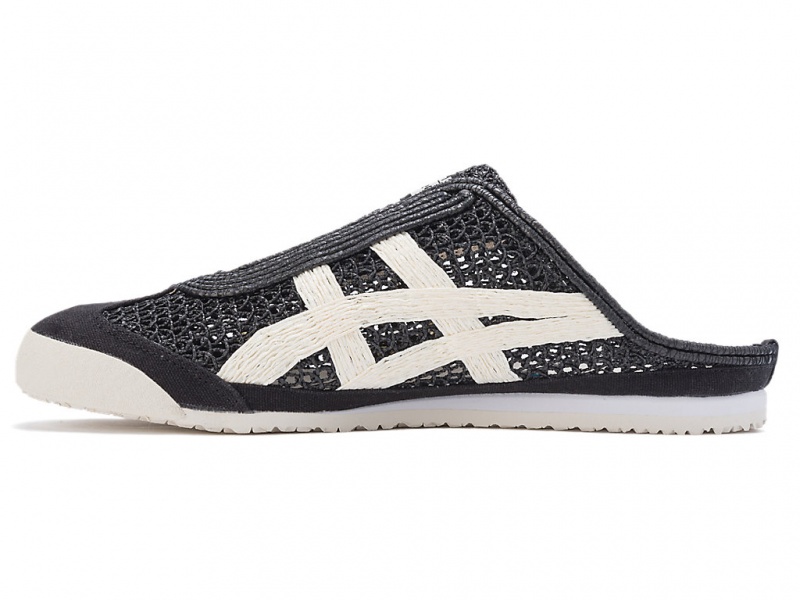 Onitsuka Tiger Mexico 66 Sabot Schuhe Damen Schwarz Weiß | ID4973281