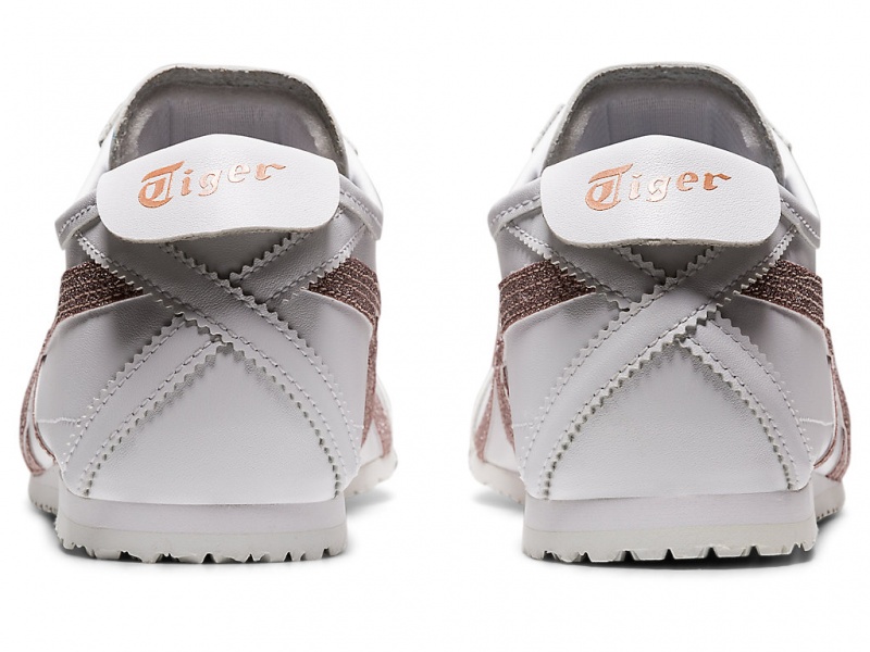 Onitsuka Tiger Mexico 66 Schuhe Damen Weiß Rosa Gold | KO5476398