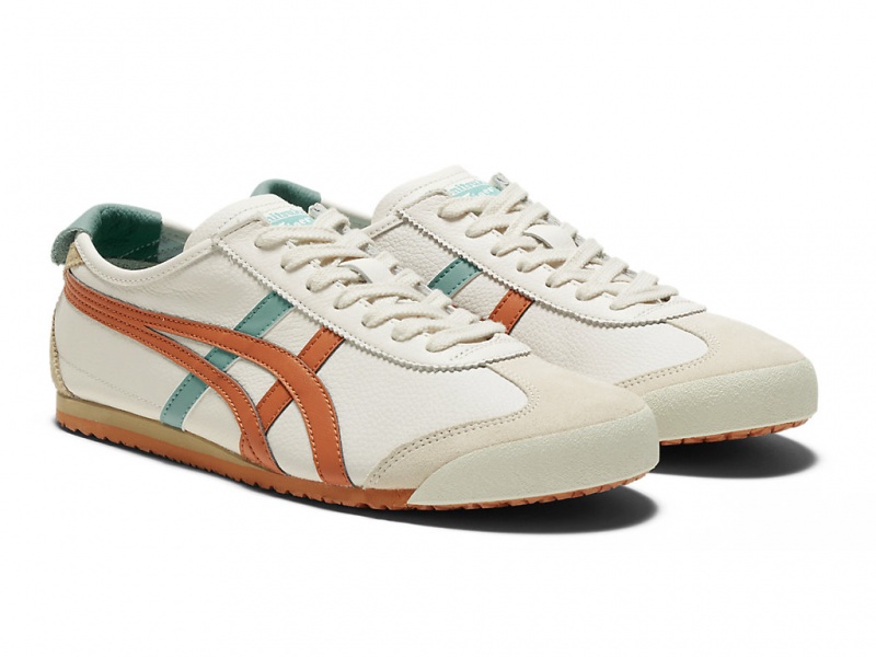 Onitsuka Tiger Mexico 66 Schuhe Damen Weiß Orange | OR7832401