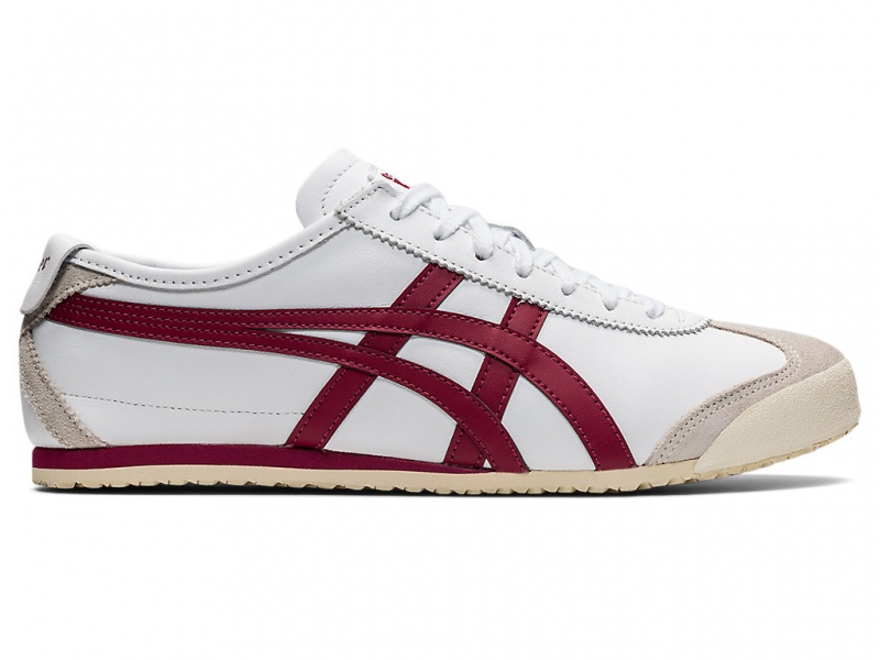 Onitsuka Tiger Mexico 66 Schuhe Damen Weiß Bordeaux | HP9423601