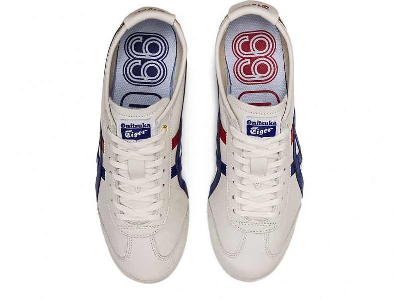 Onitsuka Tiger Mexico 66 Schuhe Herren Weiß Dunkelblau | IV0964253