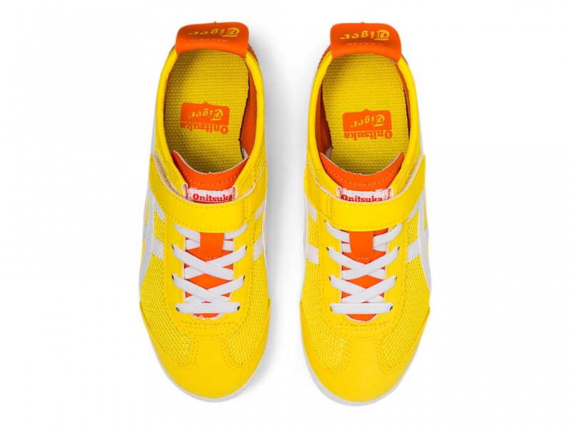 Onitsuka Tiger Mexico 66 Schuhe Kinder Gelb Weiß | NH9658704