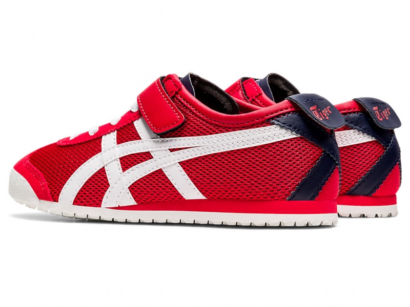Onitsuka Tiger Mexico 66 Schuhe Kinder Rot Weiß | PH9071526
