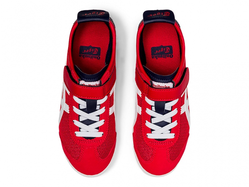 Onitsuka Tiger Mexico 66 Schuhe Kinder Rot Weiß | PH9071526