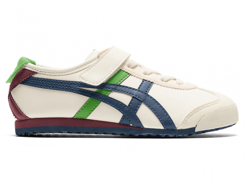 Onitsuka Tiger Mexico 66 Schuhe Kinder Weiß Blau | RG8416503