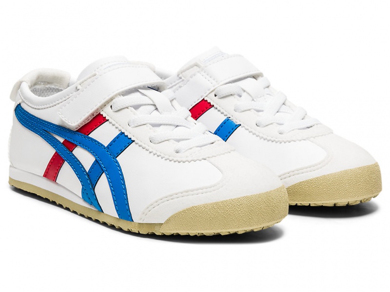 Onitsuka Tiger Mexico 66 Schuhe Kinder Weiß Blau | ZV8671324