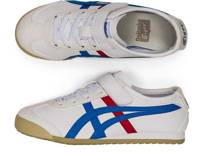 Onitsuka Tiger Mexico 66 Schuhe Kinder Weiß Blau | ZV8671324