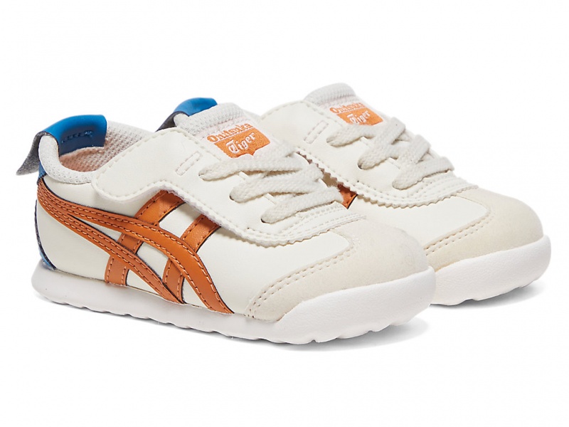 Onitsuka Tiger Mexico 66 Schuhe Kinder Weiß Orange | RZ7960251
