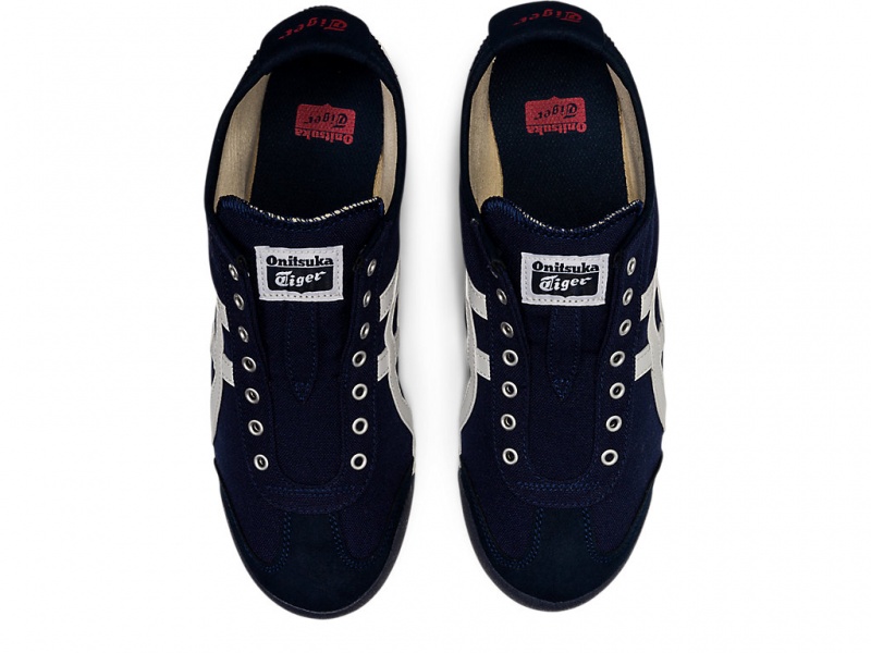 Onitsuka Tiger Mexico 66 Slip On Schuhe Damen Navy Weiß | XS3257481