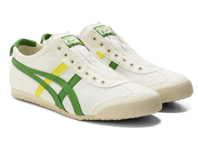 Onitsuka Tiger Mexico 66 Slip On Schuhe Herren Weiß Grün | HD7920681