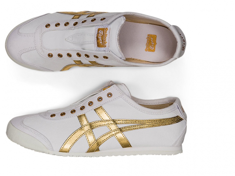 Onitsuka Tiger Mexico 66 Slip On Schuhe Herren Weiß Gold | EO0426197