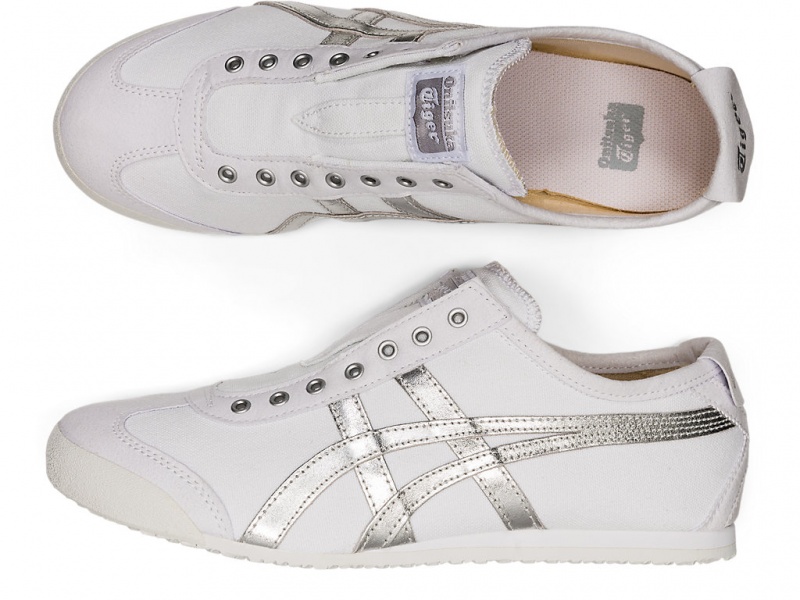 Onitsuka Tiger Mexico 66 Slip On Schuhe Damen Weiß Silber | EX5813027