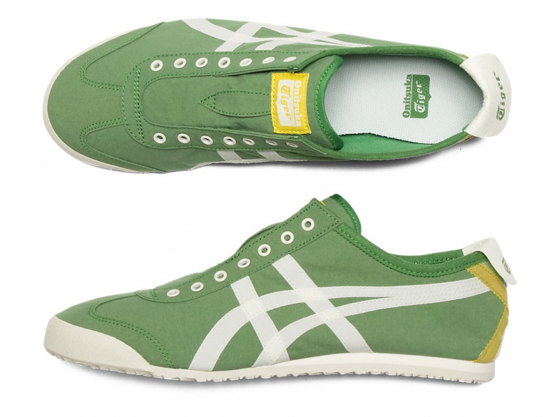 Onitsuka Tiger Mexico 66 Slip On Schuhe Damen Grün Weiß | SE9362841