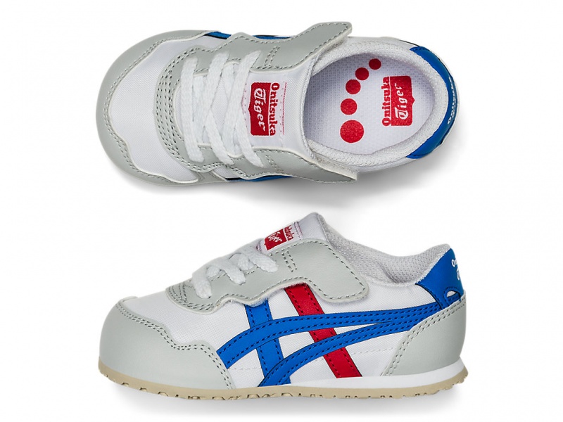Onitsuka Tiger Serrano Schuhe Kinder Weiß Blau | XH2751608