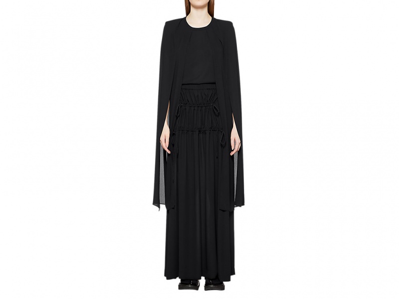 Onitsuka Tiger Ws Long Skirt Kleidung Damen Schwarz | DQ0691527