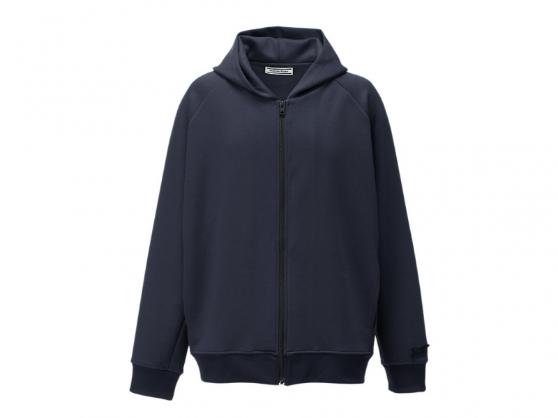 Onitsuka Tiger Zip Up Hoodie Kleidung Damen Navy | DX1369247
